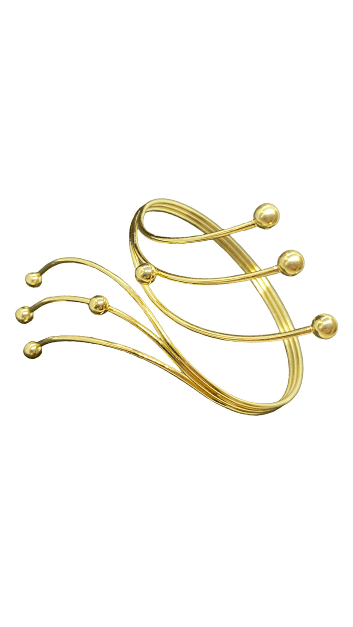 Altın Kaplama Modern Tasarım Pazu Bileklik – Minimalist Çoklu Halkalı Kadın Bijuteri