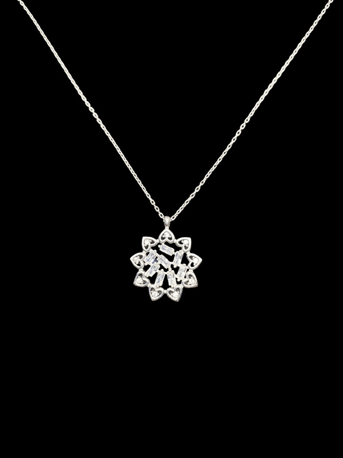 ❄️✨ 925 İthal Gümüş Kar Tanesi Kolye | Pave Zirkon Taşlı Kış Şıklığı | Özel Tasarım Aksesuar