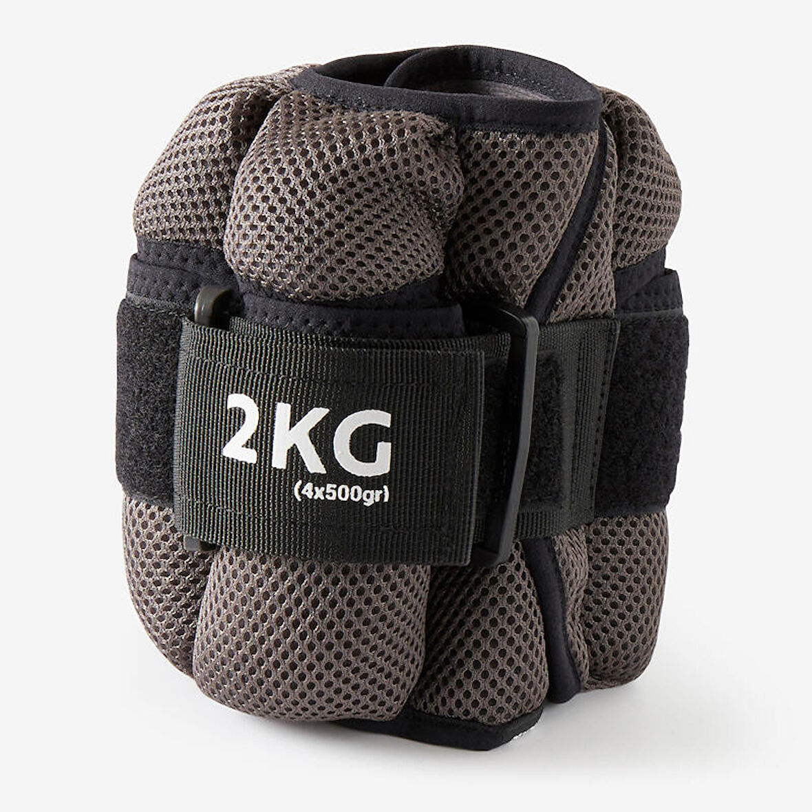 Ayarlanabilir 2x2 Kg Bilek Ağırlığı - Gri - Hafif Pilates