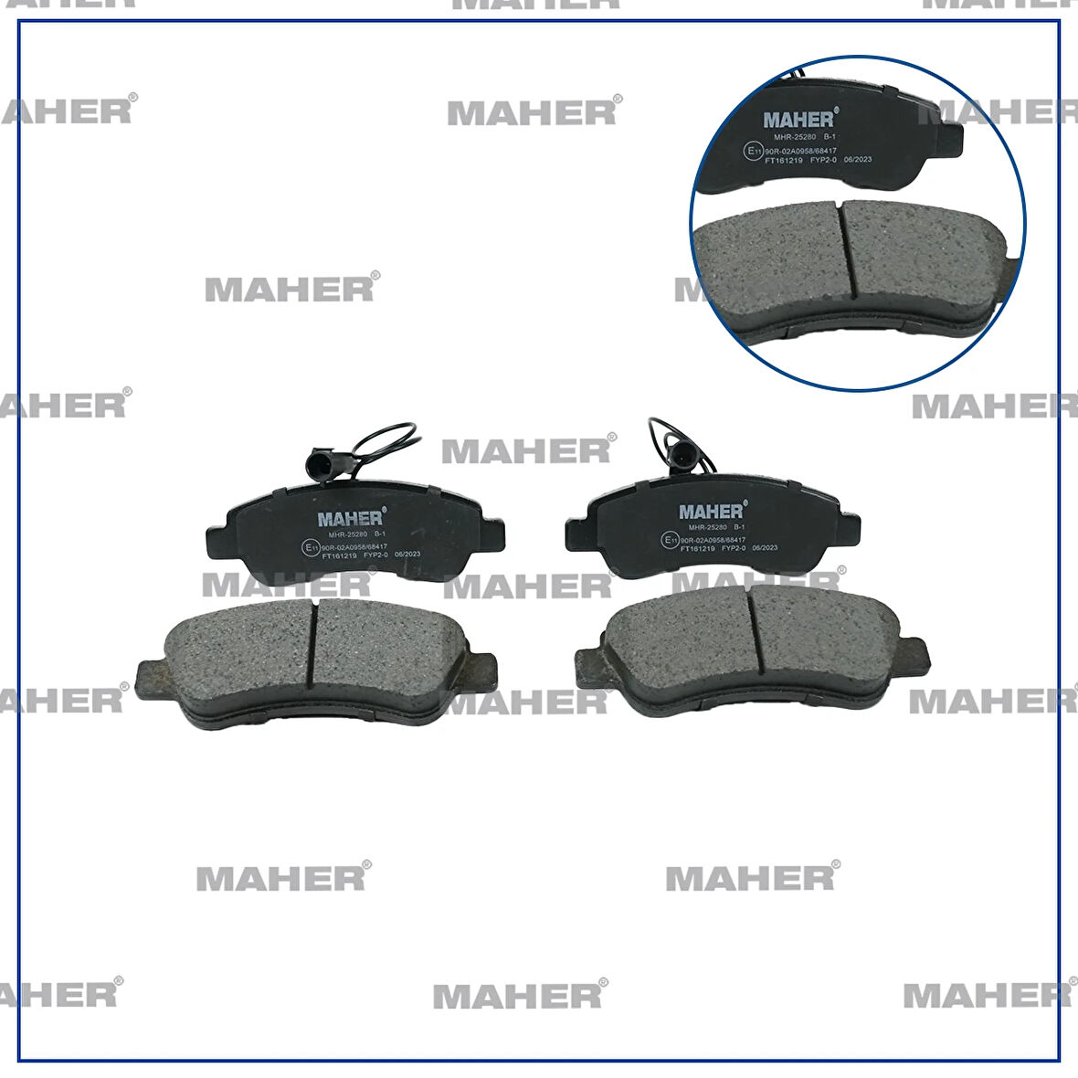 FREN BALATA DUCATO 2012-2014 / JUMPER 2012-2014 / BOXER 2012-2014 (ÇİFT FİŞLİ UZUNLUK 136.9MM) ARKA AKSESUARLI 77366679
