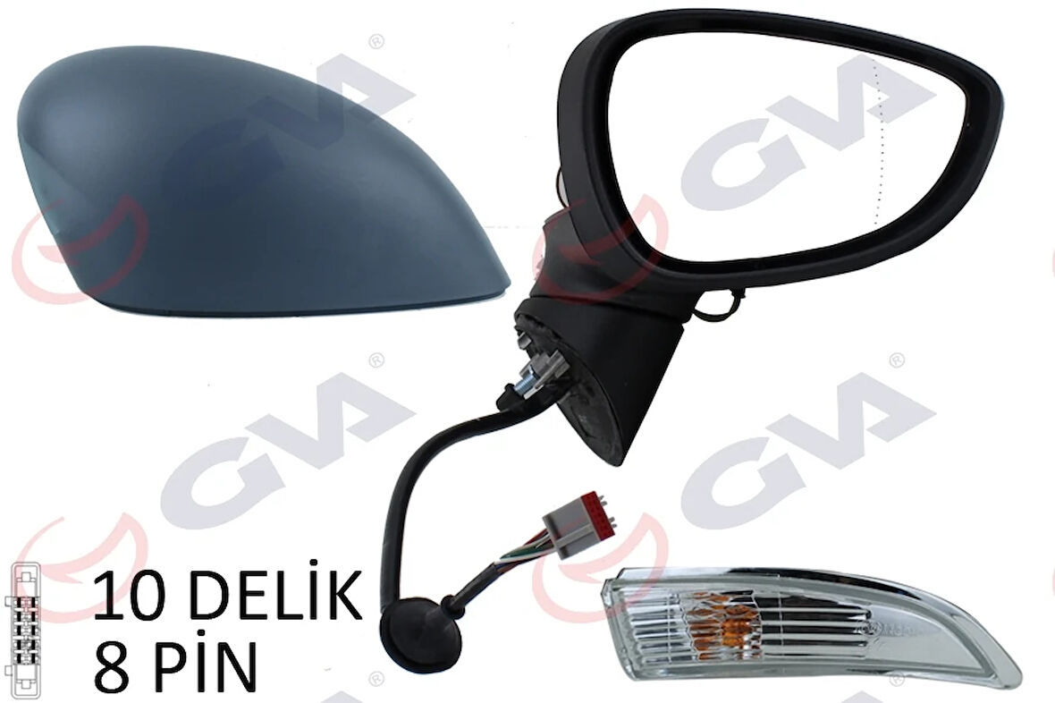 DIŞ DİKİZ AYNASI SAĞ FIESTA 2012 ELEKTRİKLİ ISITMALI KATLANIR SİNYALLİ ASTARLI ASFERİK 10 FİŞ VM-6326NEBAR 1748313 C1BB17682GA 1594546 1542155 1671414