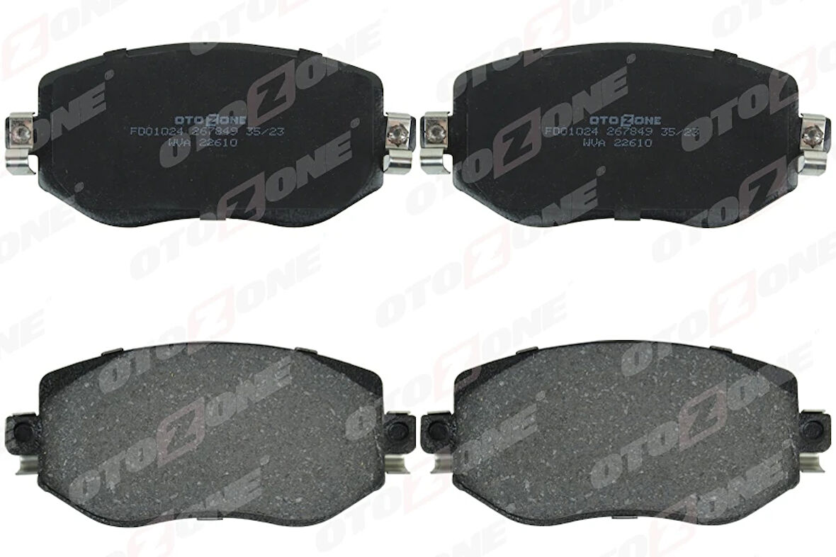 ÖN FREN BALATASI RENAULT MEGANE 4 2015 TÜM MOTOR TİPLERİ G:129MM Y:58.4 MM K:18MM 410603407R WVA22610 410605929R