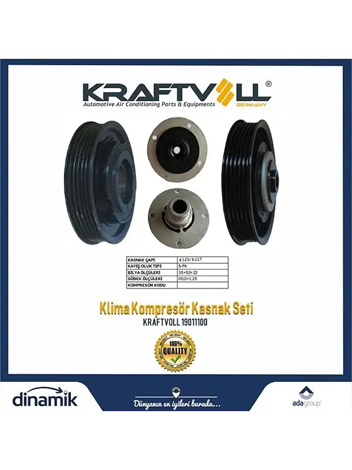 KLIMA KOMPRESOR KASNAK SETI HYUNDAI ACCENT BLUE BENZINLI 5PK
