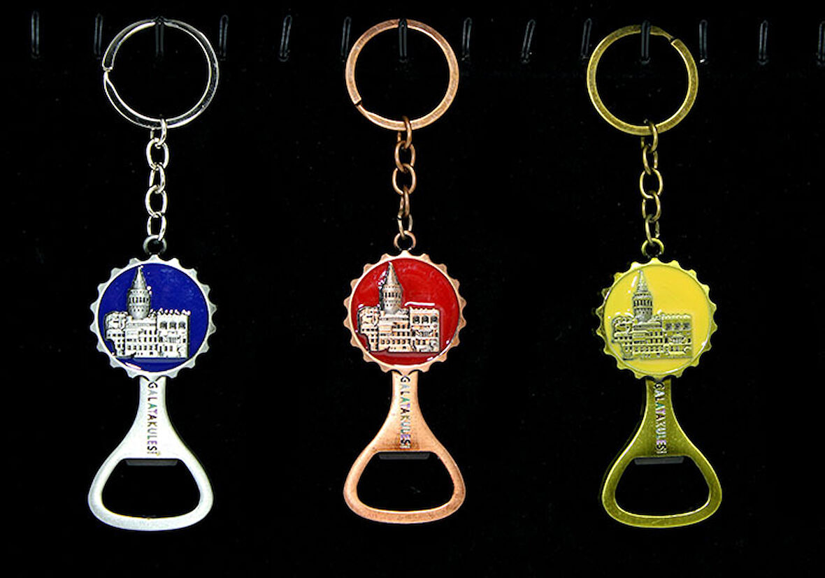 Metal Galata Kulesi Anahtarlık Ve Açacak Model 2 