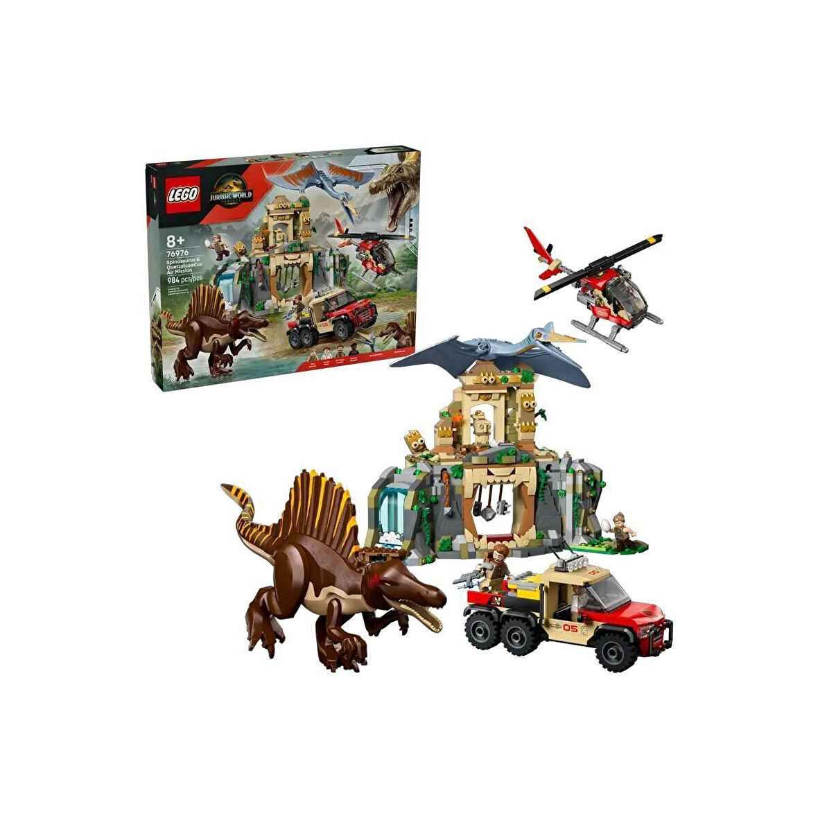 76976 Lego Jurassic World Spinosaurus ve Quetzalcoatlus 984 parça +8 yaş