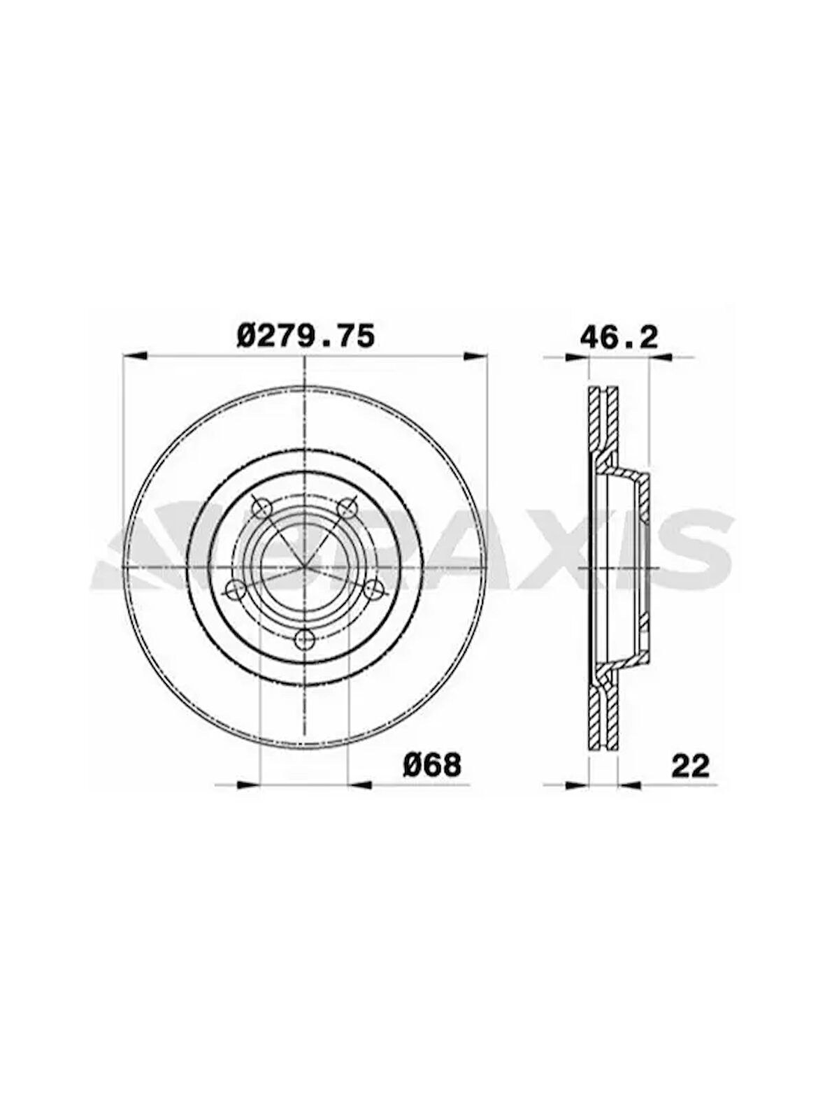 ON FREN DISKI PASSAT 9600 A4 9400 A8 9610 PHAETON 02
