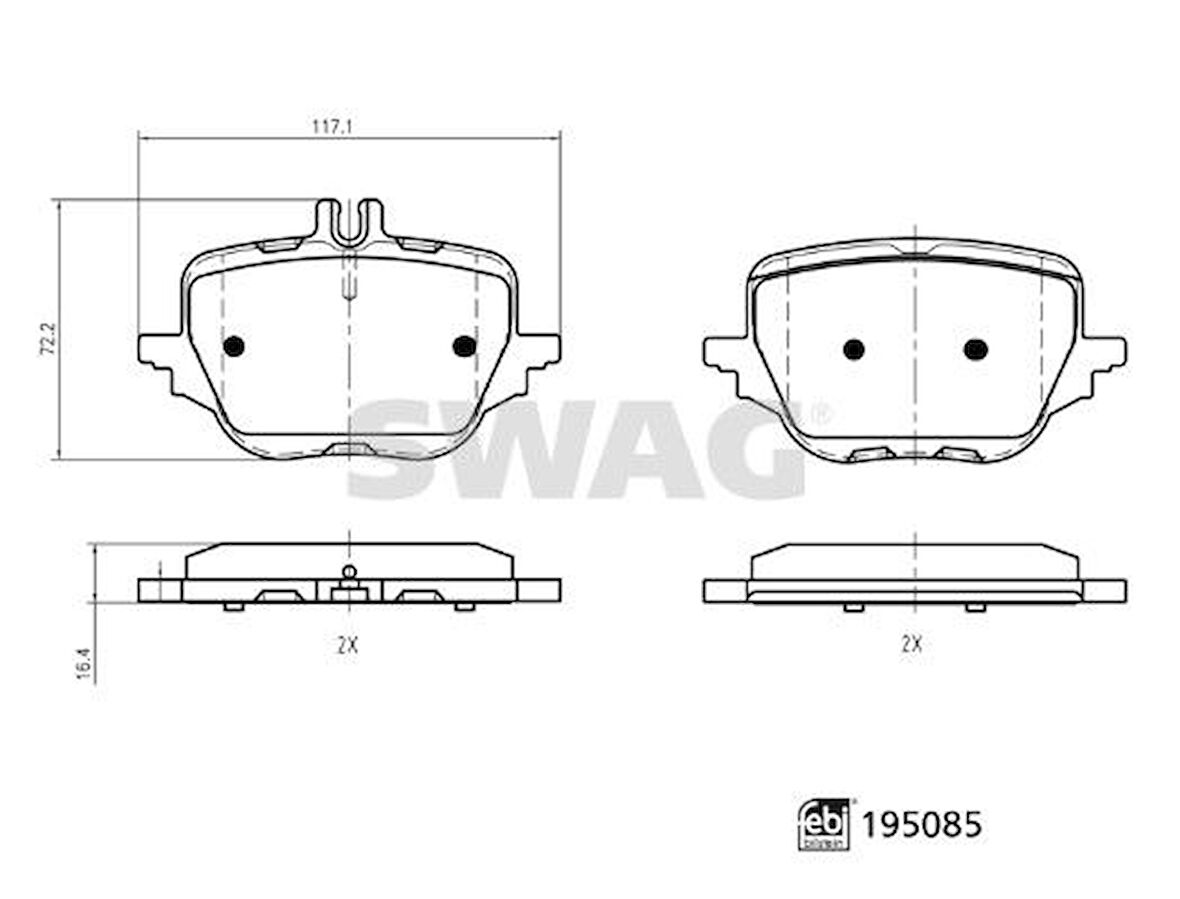 FREN BALATASI ARKA MERCEDES W206 S206 C254 W223 5223 A0004209305