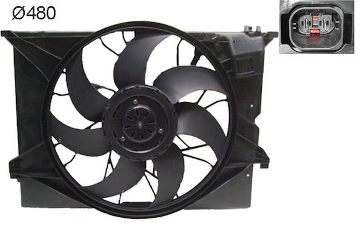 RADYATOR FANI KOMPLE MERCEDES S-CLASS W221 C216 A2215001193