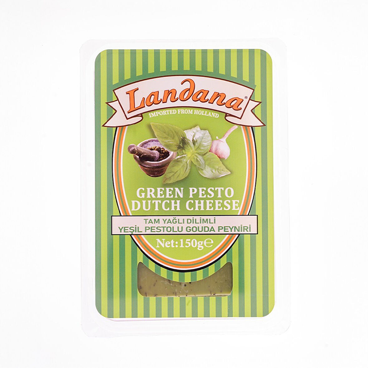 Landana Di̇li̇mli̇ Yeşi̇l Pesto Gouda Peyniri̇ 150 Gr