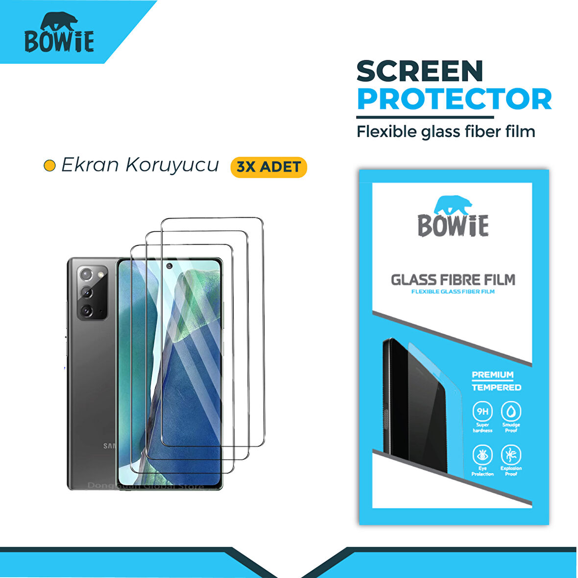 Samsung Galaxy A54 için nano tempered ekran koruyucu 3 adet set