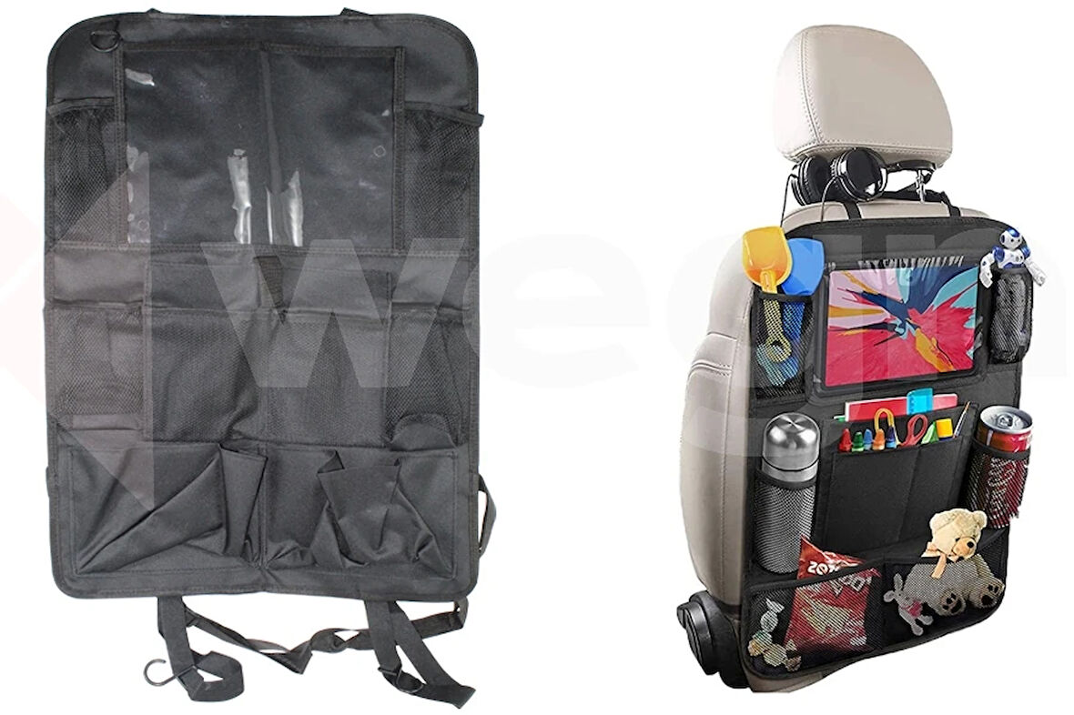 ARAÇ İÇİ KOLTUK ARKASI ORGANİZERİ TABLET TUTUCU AKSESUAR