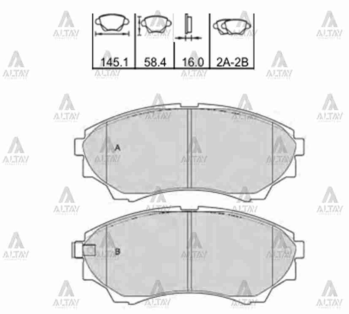 FREN BALATA B-2500 2006 BT-50 4104 / RANGER 2006 4104 ÖN UMY4 33 28Z