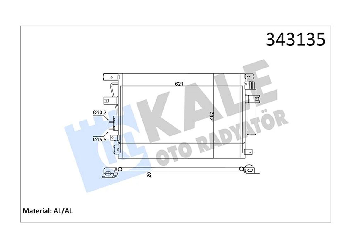 KLİMA KONDENSERİ CHRYSLER 300C-TOURİNG AL-AL 68050292AA 5175368AA 1215477AA