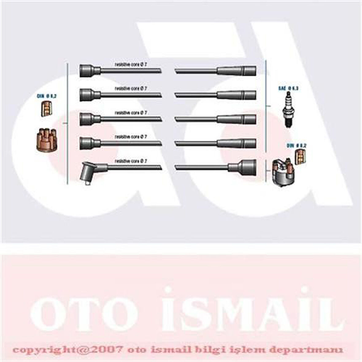 BUJİ KABLO TK TAUNUS 1.6-2.0 1982-1990 -SIERRA 1.6-2.0 1982-1990 80B612280AA