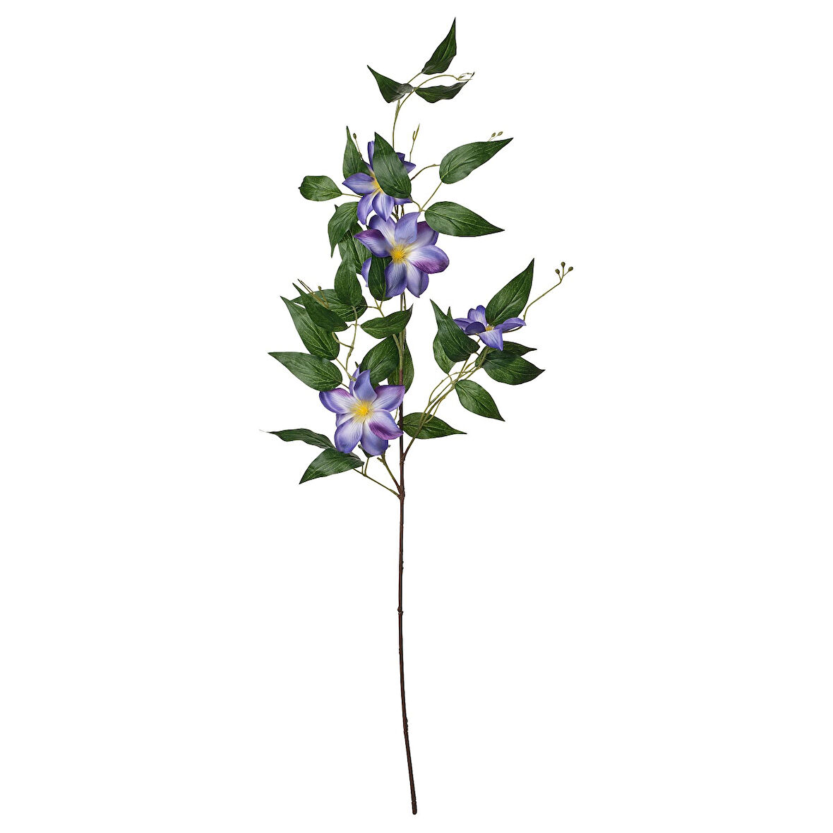 Yapay çiçek, mavi-siyah, 97 cm, clematis, iç-dış mekan