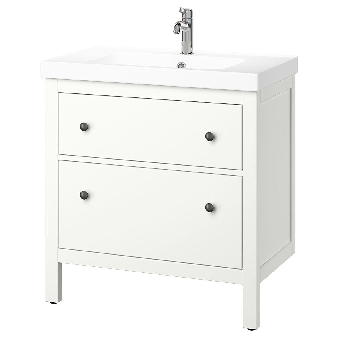 Lavabo dolabı kombinasyonu, beyaz, 82x49x89 cm, VOXNAN batarya