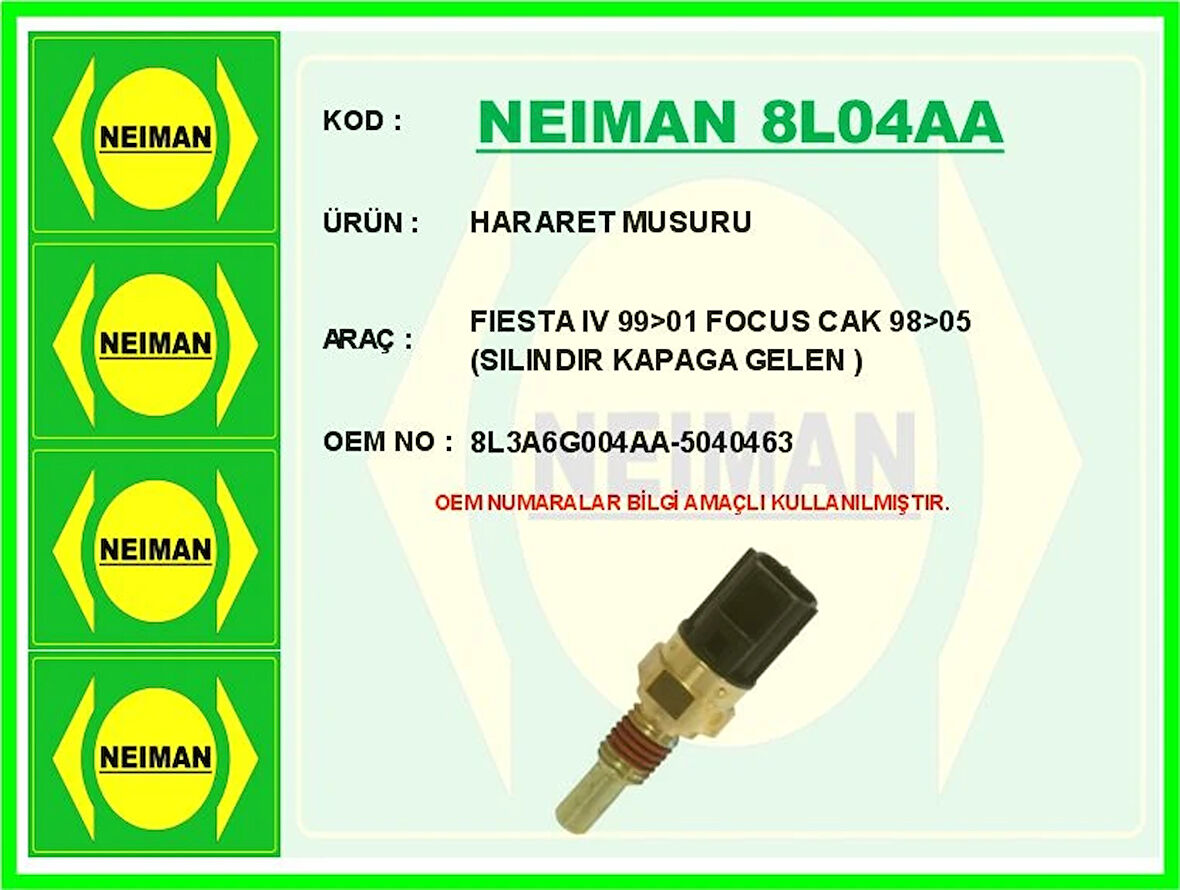 HARARET MUSURU FIESTA 4 1999-2001 FOCUS CAK 1998-2005 SILINDIR KAPAGA GELEN 8L3A6G004AA 5040463