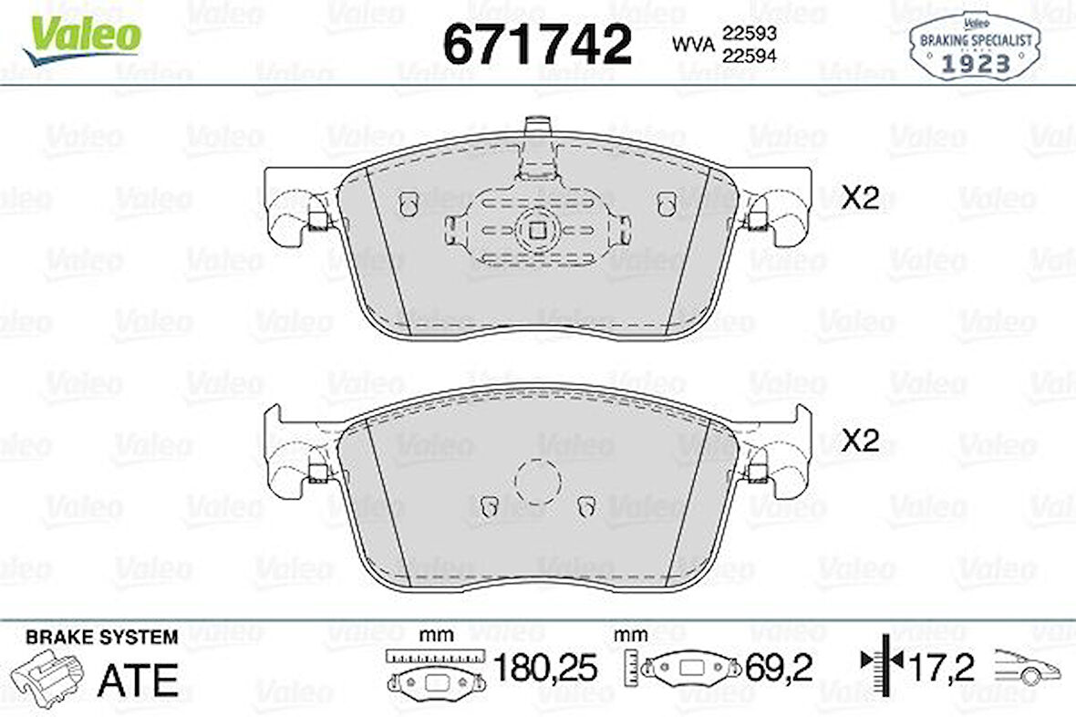 ÖN FREN BALATASI FIAT SCUDO 2023 ZAFIRA LIFE 2019 VIVARO C 2019 JUMPY 3 2016 EXPERT 2016 TOYOTA PROACE 2016 304 MM 1613260780 1680791780 155253709