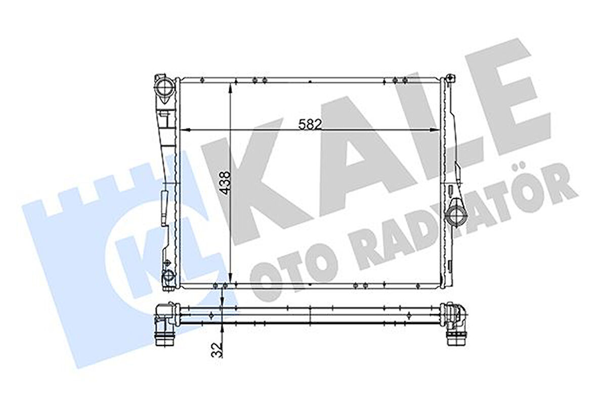MOTOR SU RADYATORU BMW M52 M54 M57 E46 Z4 E85 MANUEL SANZIMAN 17119071519