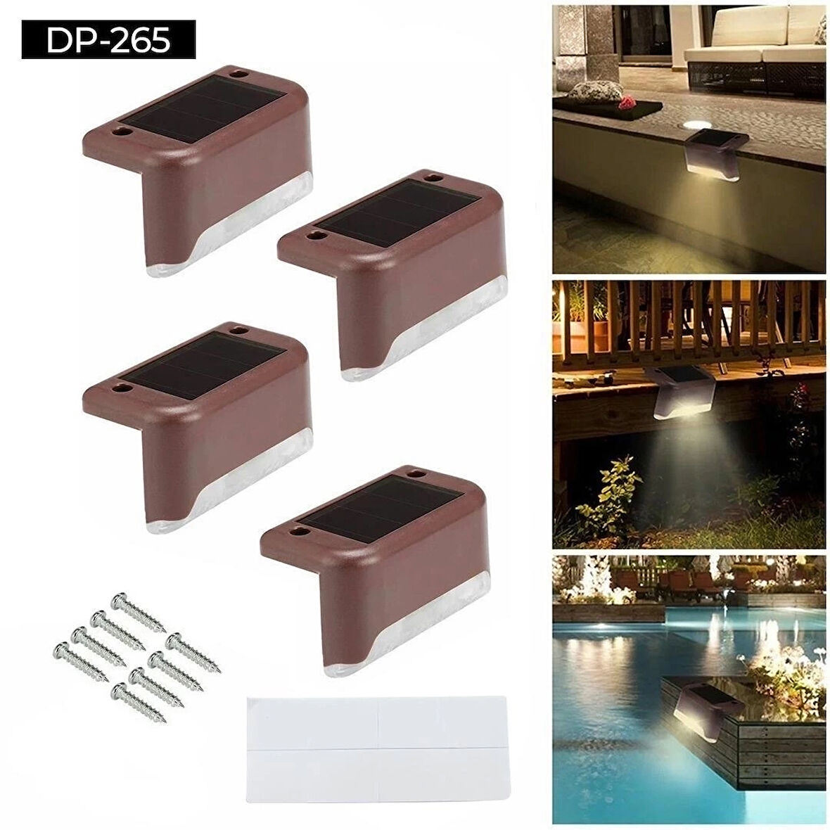 Güneş Enerjili Köşe Lambası4 4lü