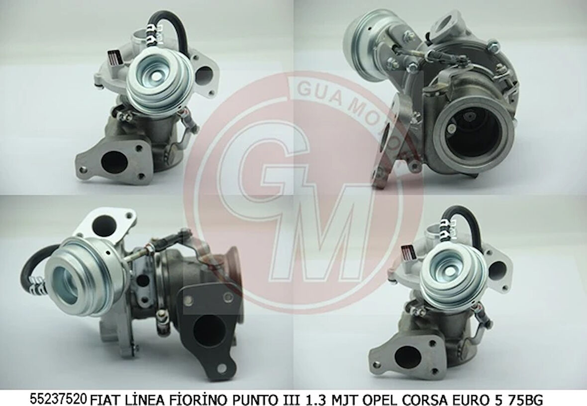 TURBO ŞARJ FIAT FIORINO 2007 LINEA 2009 PUNTO 2009 GRANDE PUNTO 2005-2011 1.3D MTJ E5 OPEL CORSA 1.3 CDTI A13DTC PSA BIPPER-NEMO 1.3HDI 2010 EURO5 55237520 55231037