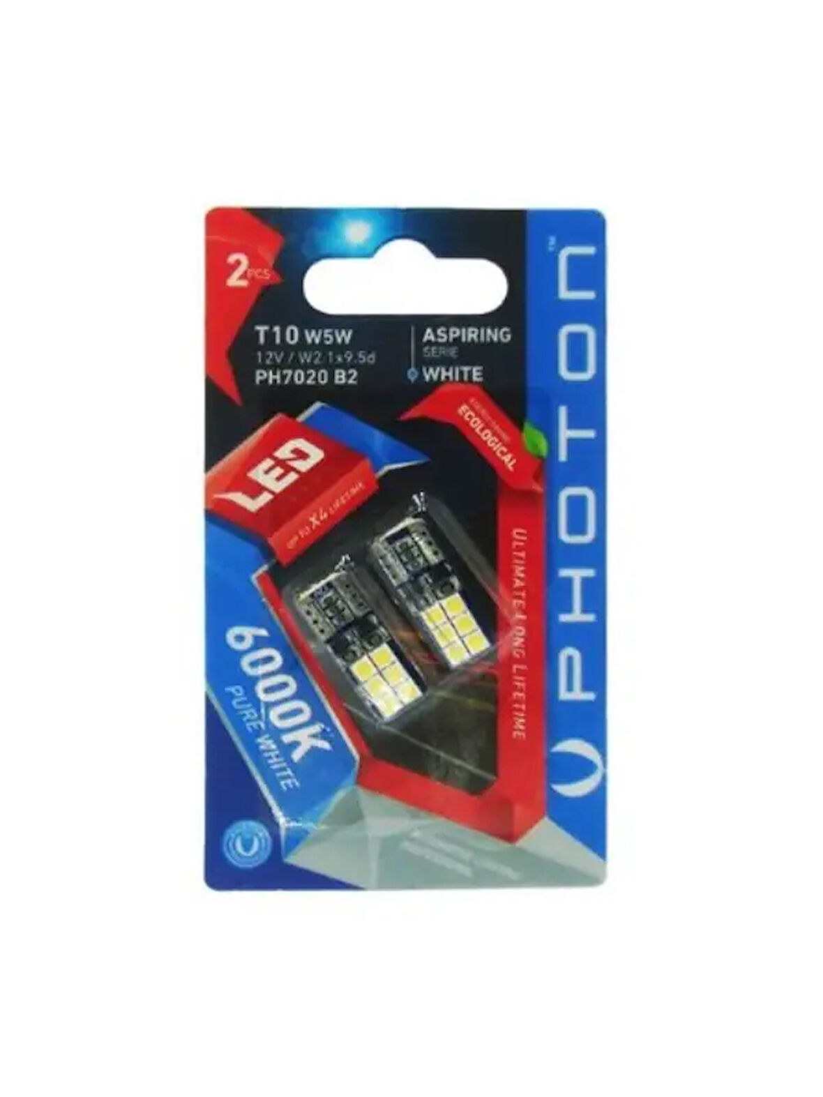 T10 W5W 6+6 LED (2'LI BLISTER)