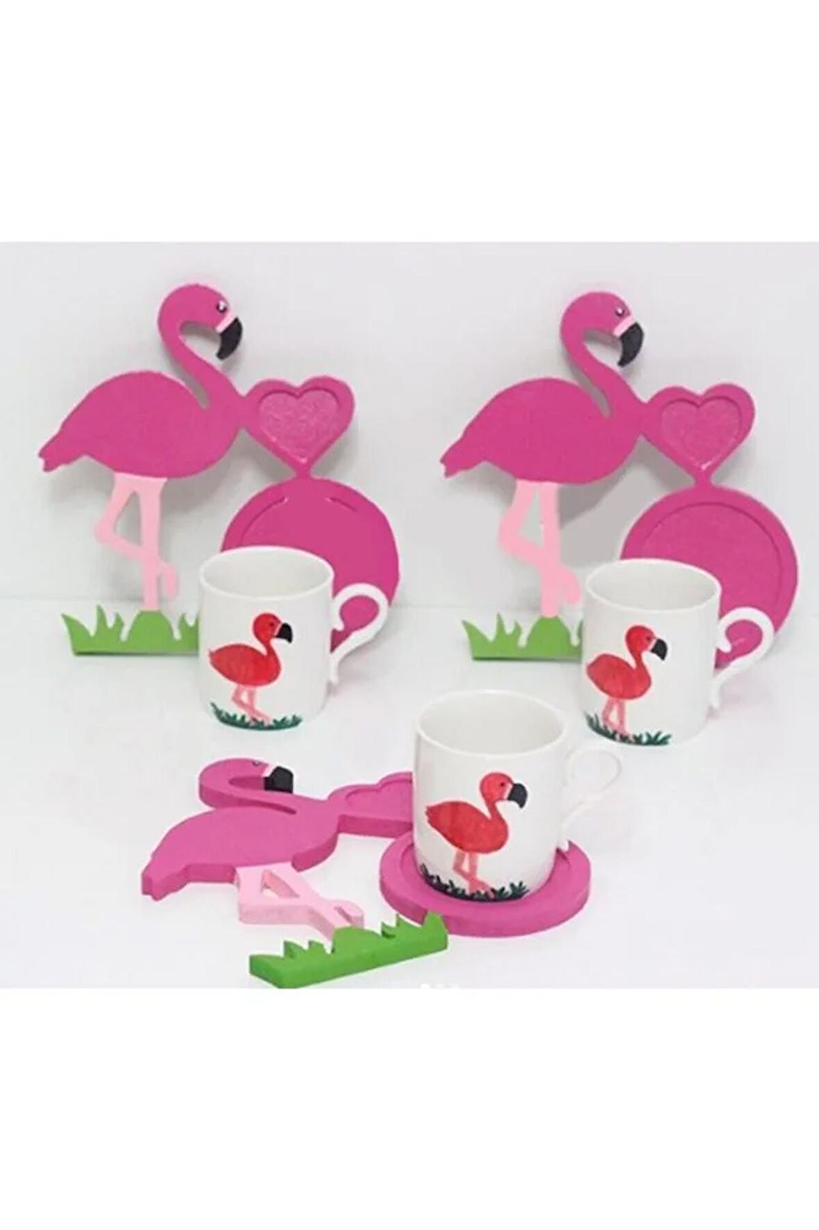 Flamingo Şeklinde Bardak Altlığı