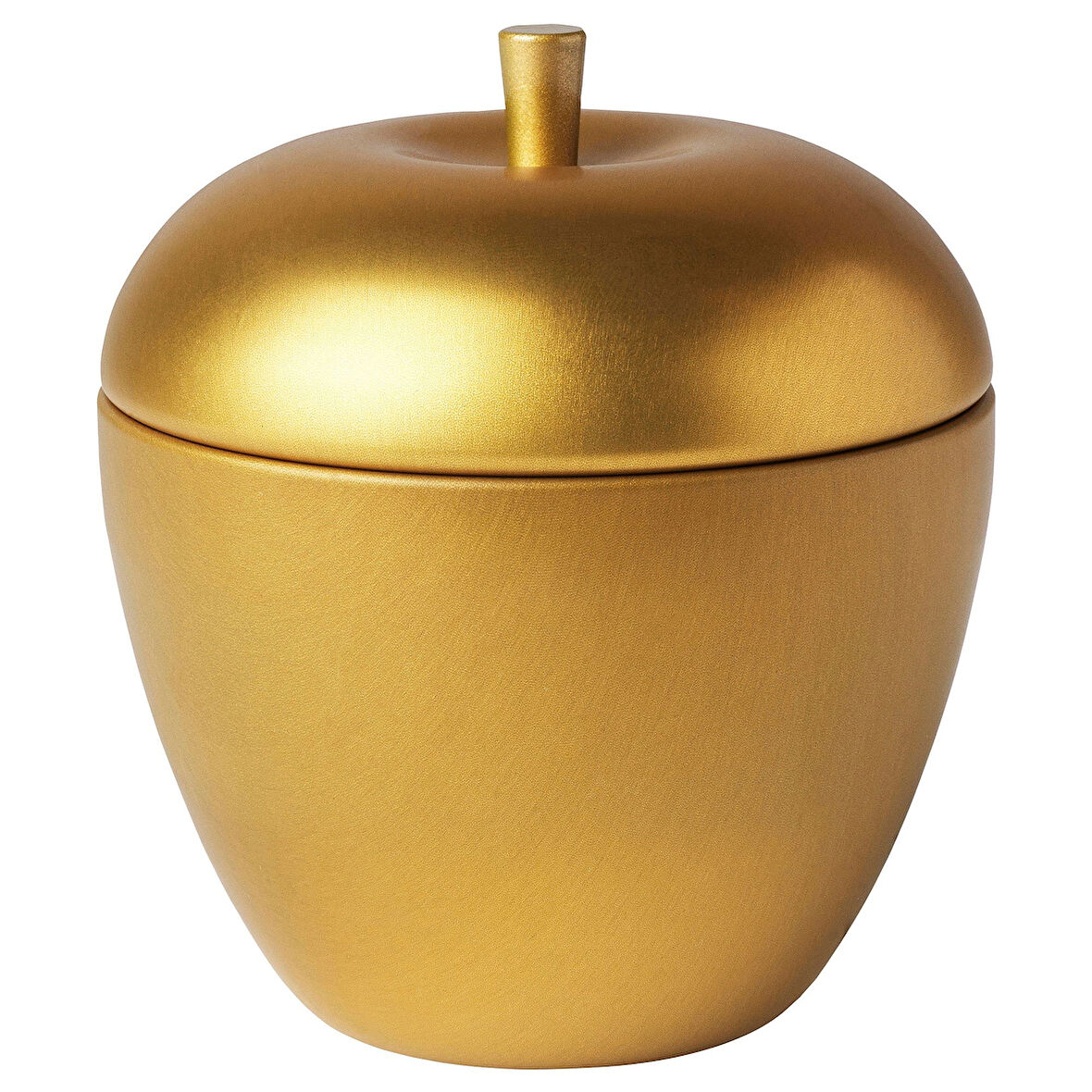 Metal kutuda kokulu mum, altın rengi, 24 saat, elma ve tarçın