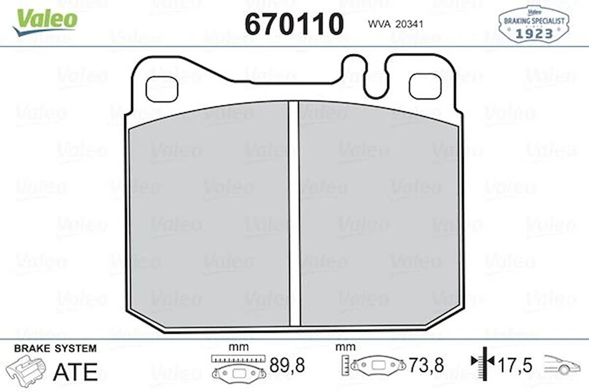 FREN BALATASI ON MERCEDES W123 C123 W126 C126 R107 A0014209920