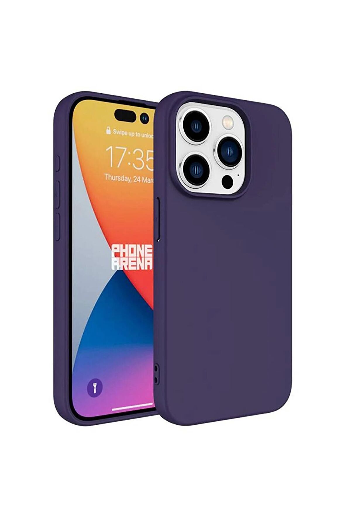 Apple iPhone 15 Pro Max ile Uyumlu Kılıf Kadife Süet İç Yüzey Lansman Renkler Telefon Kılıfı Kapak