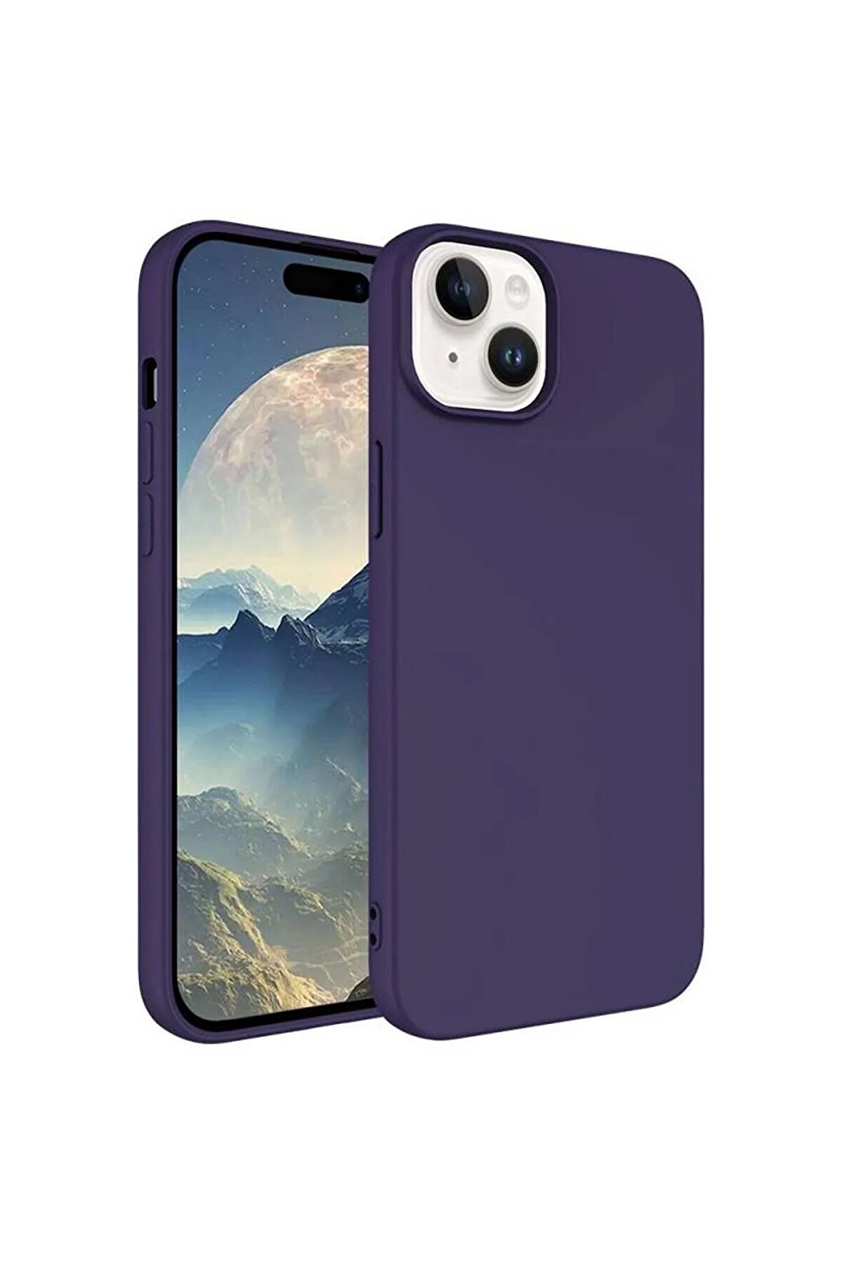 Apple iPhone 15 Plus ile Uyumlu Kılıf Kadife Süet İç Yüzey Lansman Renkler Telefon Kılıfı Kapak