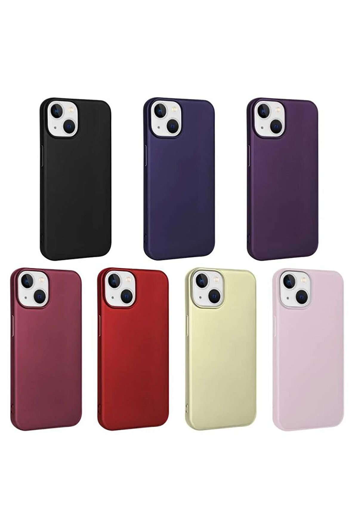 Apple iPhone 15 Plus ile Uyumlu Kılıf Soft Premium Yumuşak Silikon Telefon Kılıfı Kapak