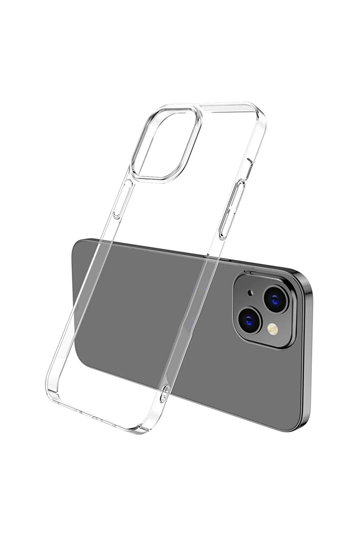Apple iPhone 15 ile Uyumlu Kılıf Şeffaf Sararmayan Sert TPU Hassas Buton Telefon Kılıfı Kapak