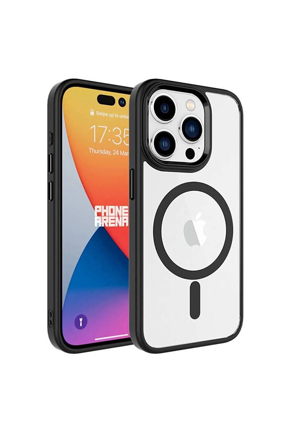 Apple iPhone 15 Pro Max ile Uyumlu Kılıf Wireless Şarj Özellikli Magsafe Telefon Kılıfı Kapak