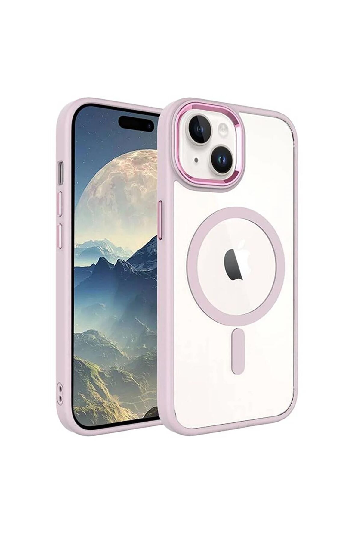 Apple iPhone 15 Plus ile Uyumlu Kılıf Wireless Şarj Özellikli Magsafe Telefon Kılıfı Kapak
