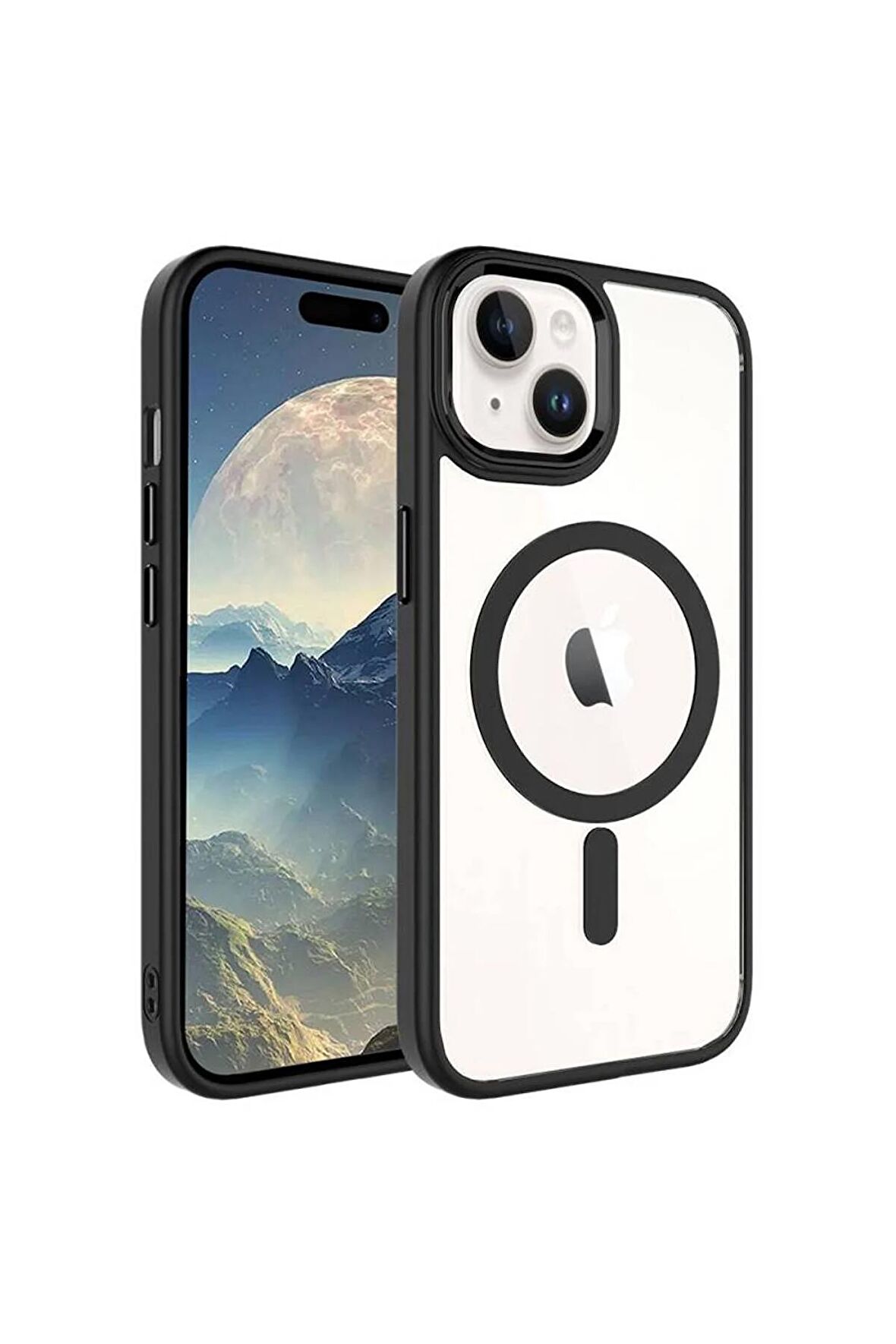 Apple iPhone 15 Plus ile Uyumlu Kılıf Wireless Şarj Özellikli Magsafe Telefon Kılıfı Kapak