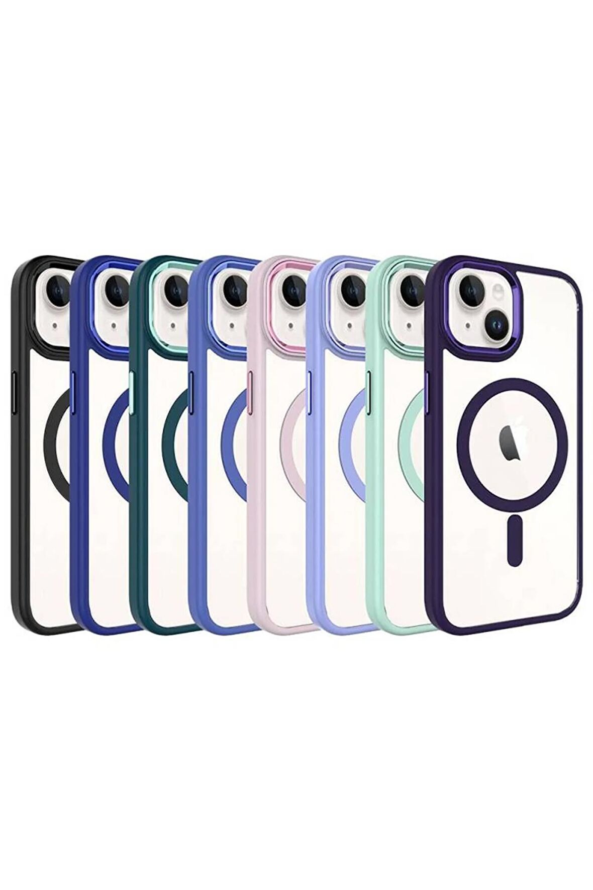 Apple iPhone 15 ile Uyumlu Kılıf Wireless Şarj Özellikli Magsafe Telefon Kılıfı Kapak