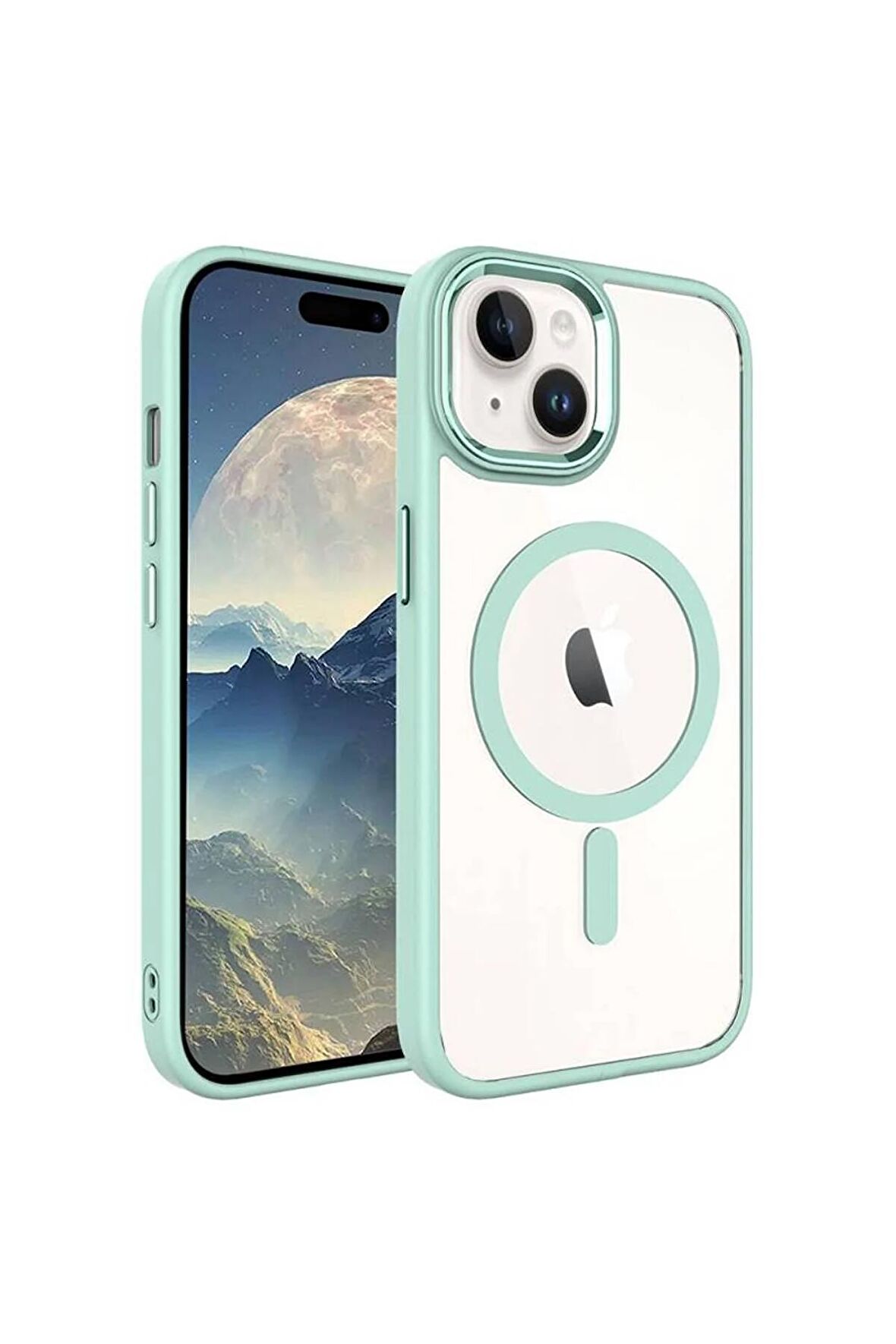 Apple iPhone 15 ile Uyumlu Kılıf Wireless Şarj Özellikli Magsafe Telefon Kılıfı Kapak