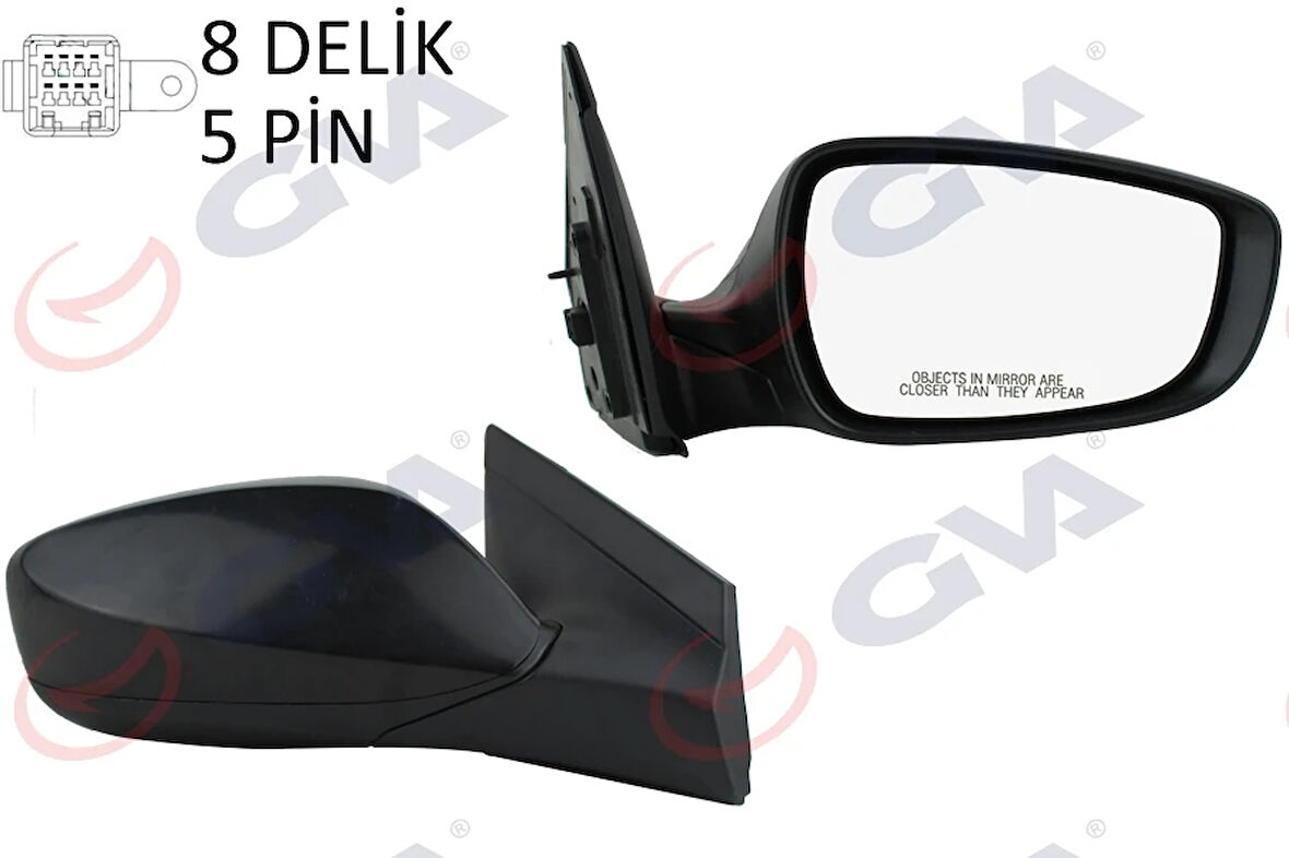 DIŞ DİKİZ AYNASI SAĞ BLUE 2012 ELEKTRİKLİ ISITMALI SİYAH KAPAK KONVEKS 5 FİŞ VM-6451ER 876201R110