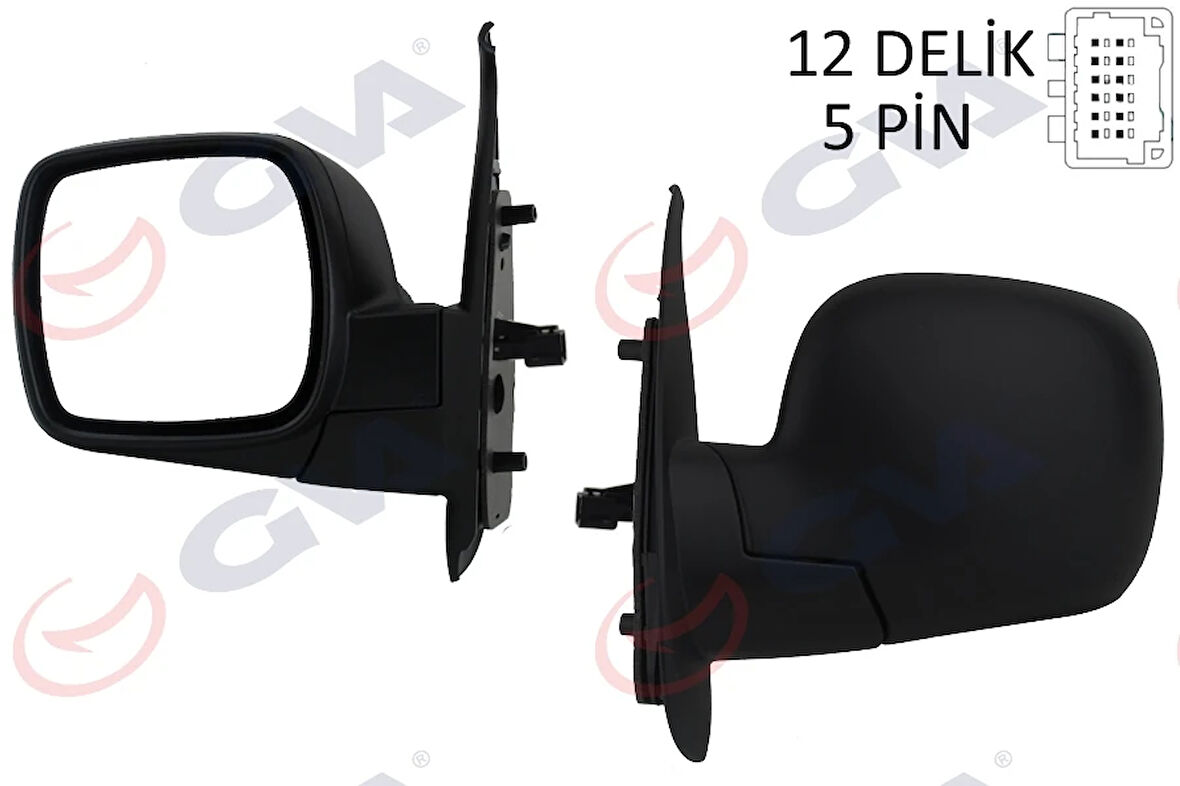 DIŞ DİKİZ AYNASI SOL KANGOO 2008 ELEKTRİKLİ ISITMALI KONVEKS 5 FİŞ VM-6131EHL 7701068840 8200495731