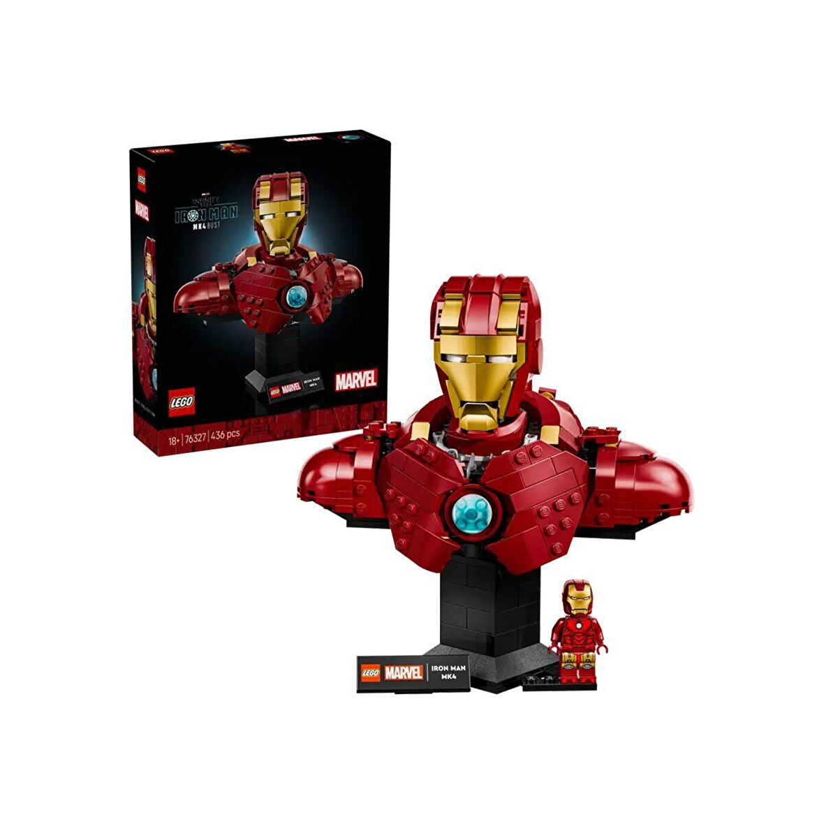 76327 Lego Marvel Iron Man MK4 Büstü 436 parça +18 yaş