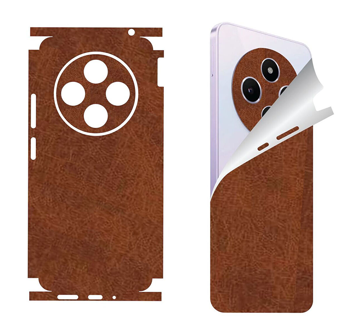 Tecno Spark 20 Pro Plus için uyumlu 360 full arka ve yan kaplama koruma sticker -Taba Deri
