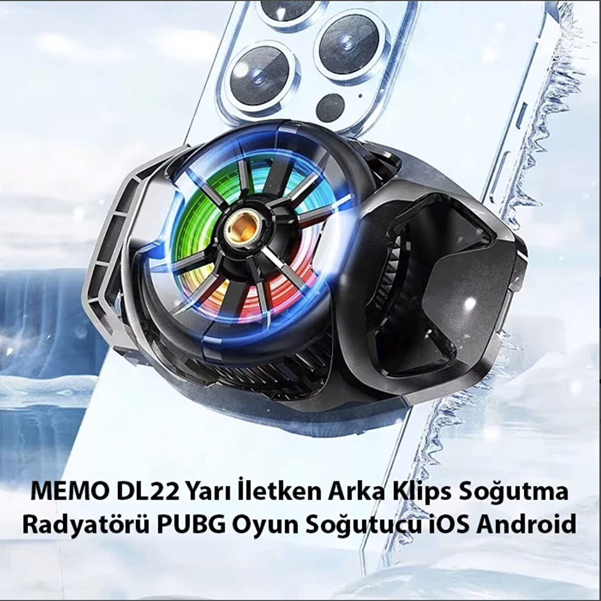 Klipsli Seramik radyatörlü Telefon soğutucu gaming oyuncu canlı yayın için Memo