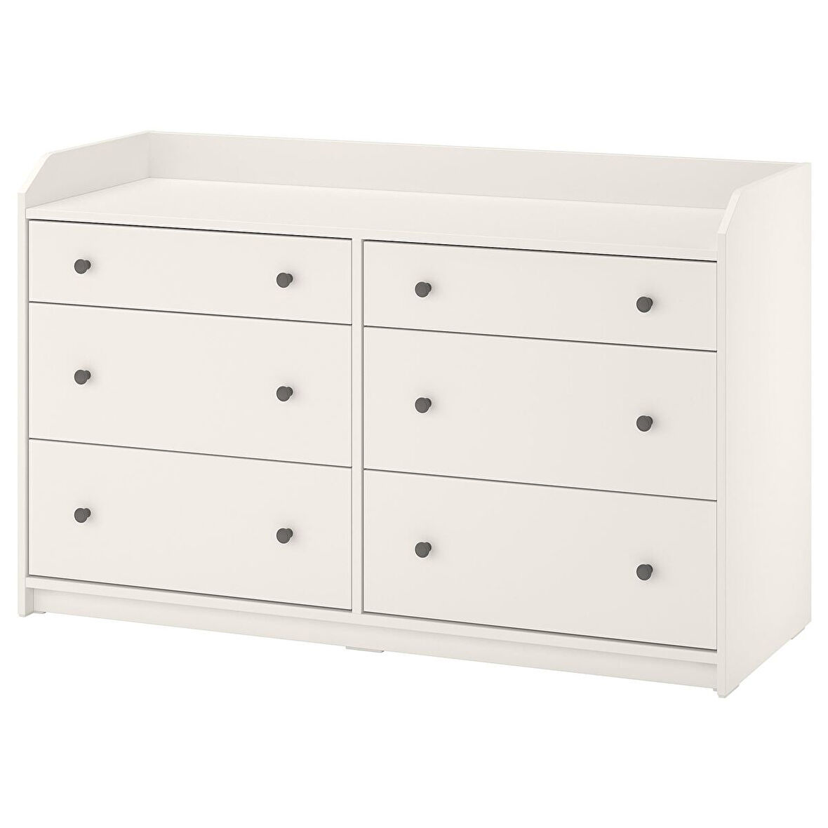 6 çekmeceli şifonyer, beyaz, 138x84 cm