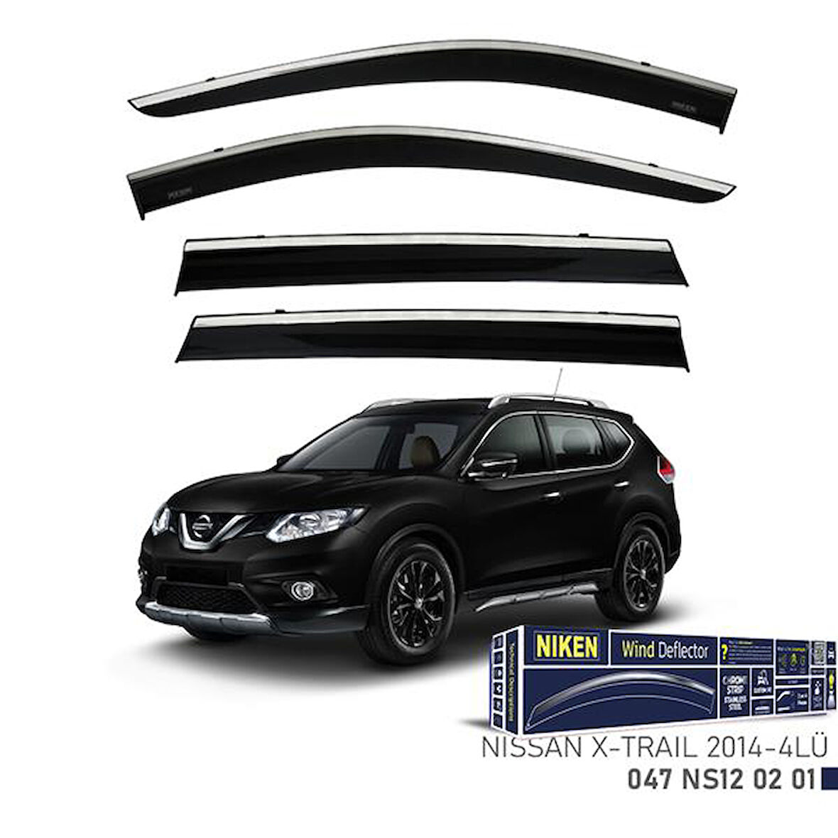 KROMLU CAM RÜZGARLIĞI NISSAN 10-TRAIL 2014- 4LÜ