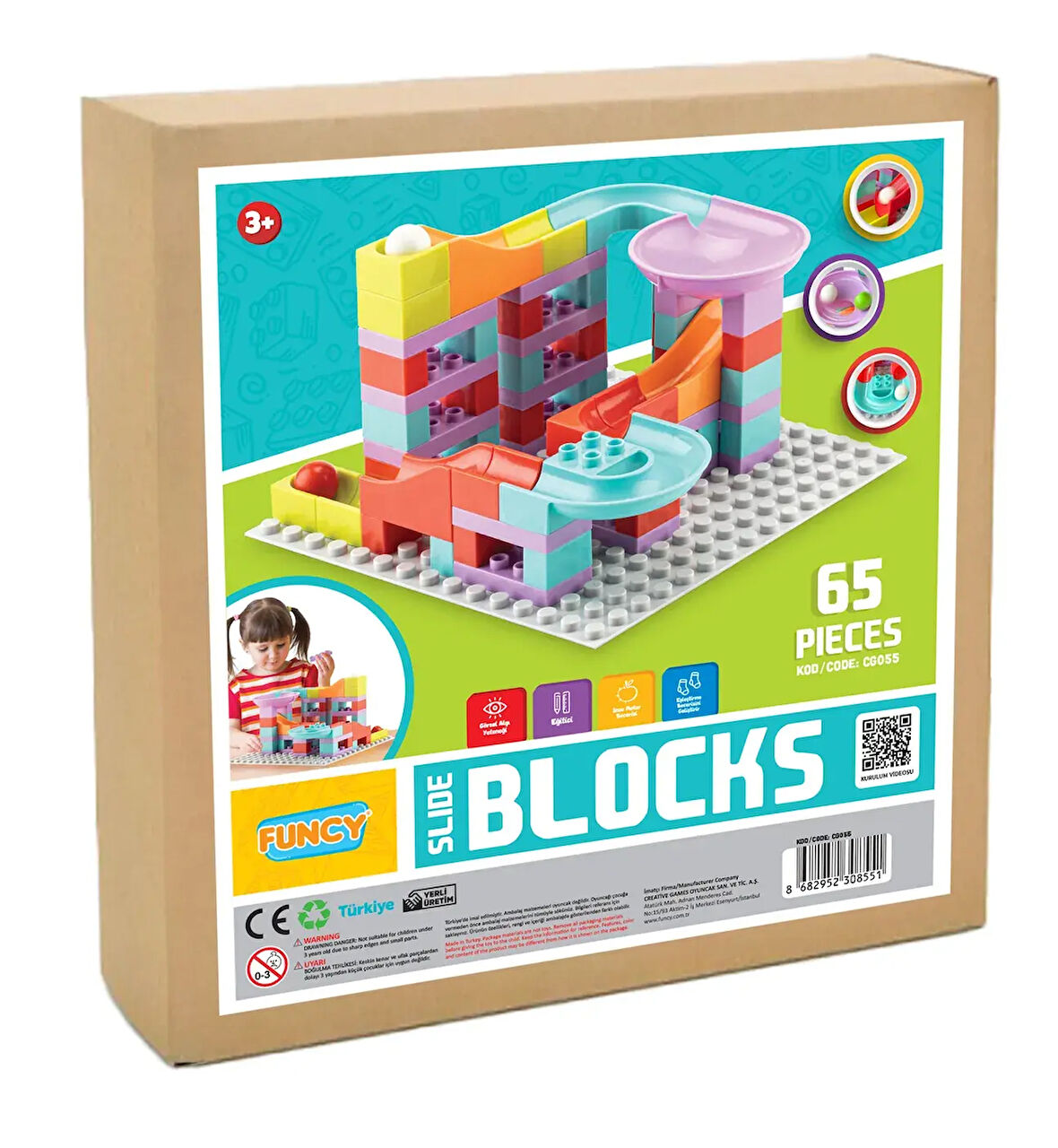 Slide Blocks 65 Parça LegoDuplo Uyumlu