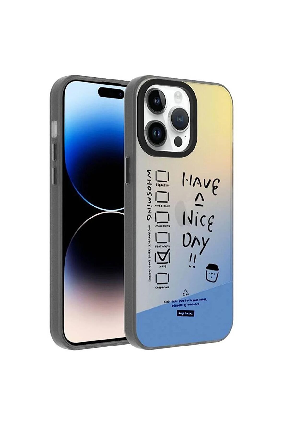 Apple iPhone 14 Pro Max Uyumlu Kılıf İyi Günler Temalı Telefon Kılıfı Kapak