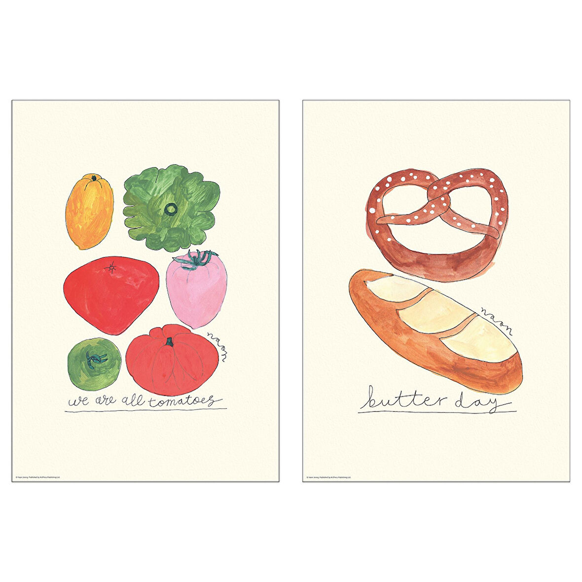 Poster, çok renkli, 21x30 cm, 2 adet, domates, poster