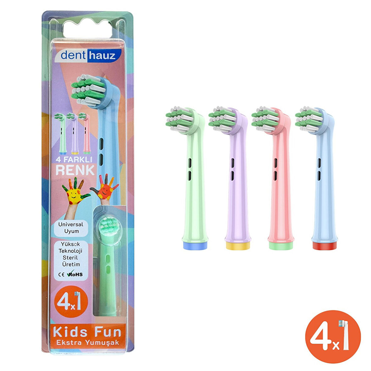 Kids Fun - Narin Yumuşak Oral-B Uyumlu Diş Fırçası Başlığı