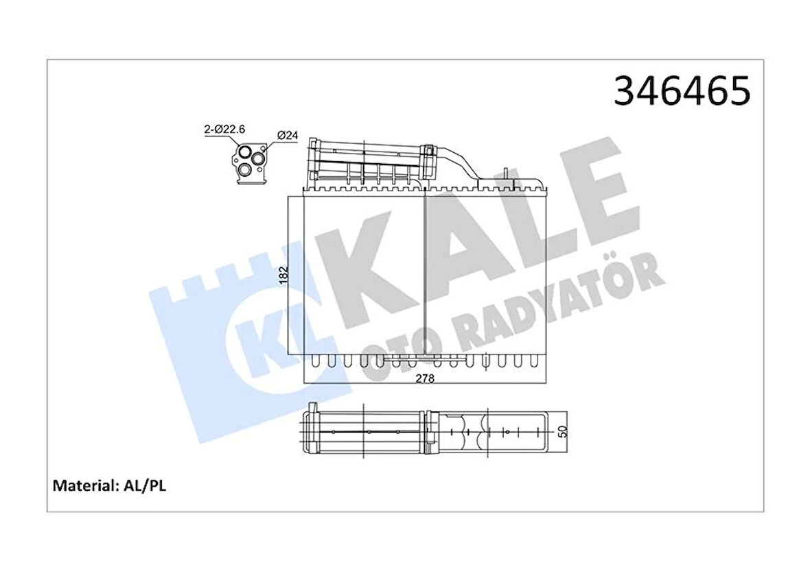 KALORIFER RADYATORU BMW E34 1988-1992 64111384725